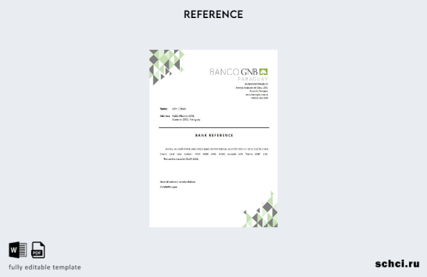 цифровая загрузка шаблона справки о закрытии GNB Banco Парагвая